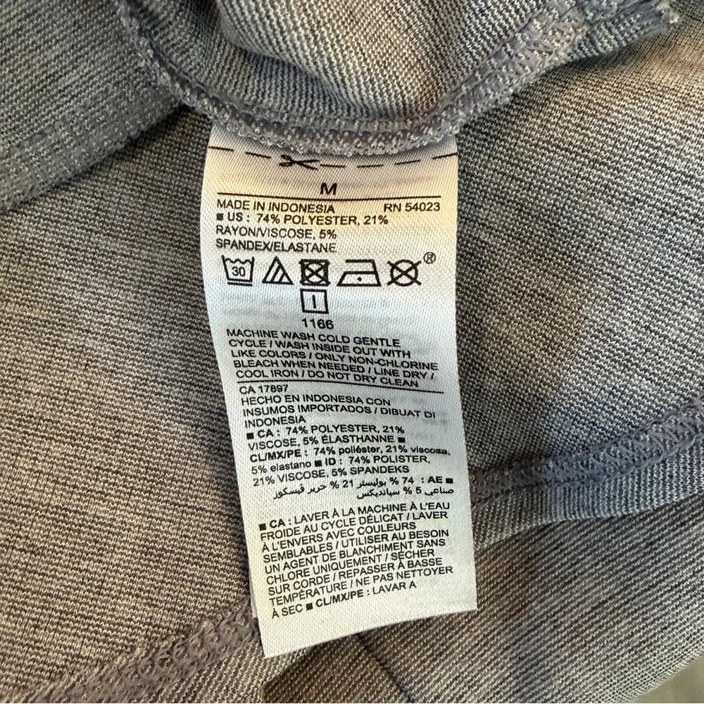 NWT Old Navy Gray Midi Dress Womens M Ruffle Sleeves Sheath Minimalist Stretch - Picture 10 of 11